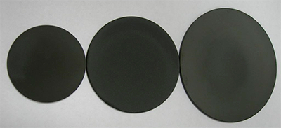 Диски с поликристаллической алмазной пленкой диаметром 57, 75 и 100 мм.